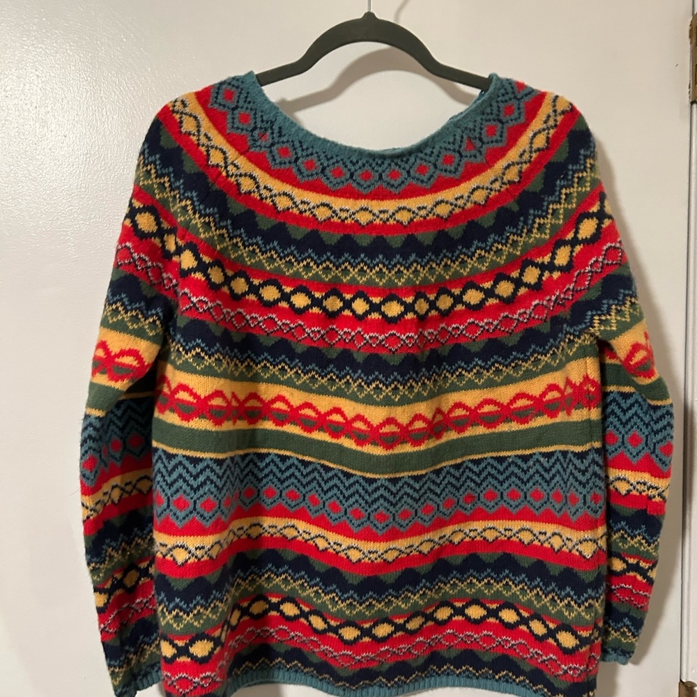 Colorful Patterned Women's Sweater - Picture 2 of 4